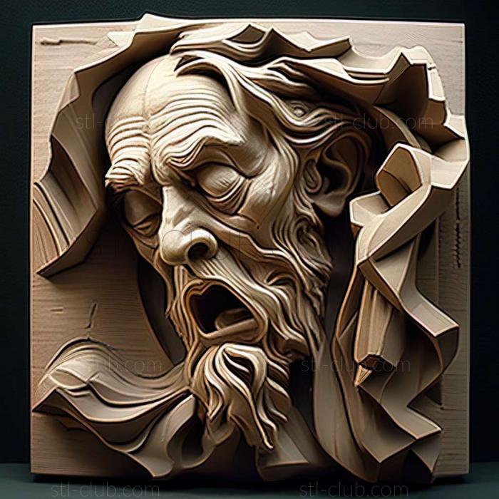 3D модель Джек Левин, американский художник. (STL)